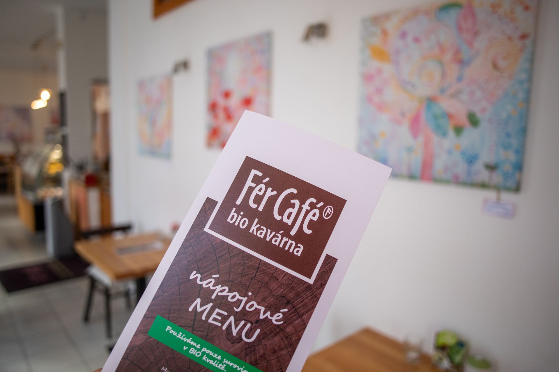 Výstava obrazů V tobě se celý zrcadlím ve Fér Café