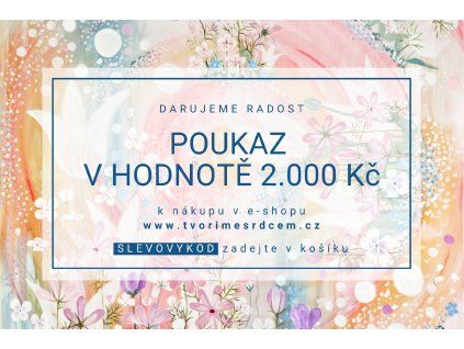 Dárkový poukaz v hodnotě 2000 Kč
