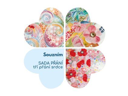 souznim sada přáníčka ve tvaru srdce tvorime srdcem