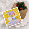 Veselé Vánoce tvorime srdcem irena kovarova feng shui obraz obrazek 21x21cm (6)